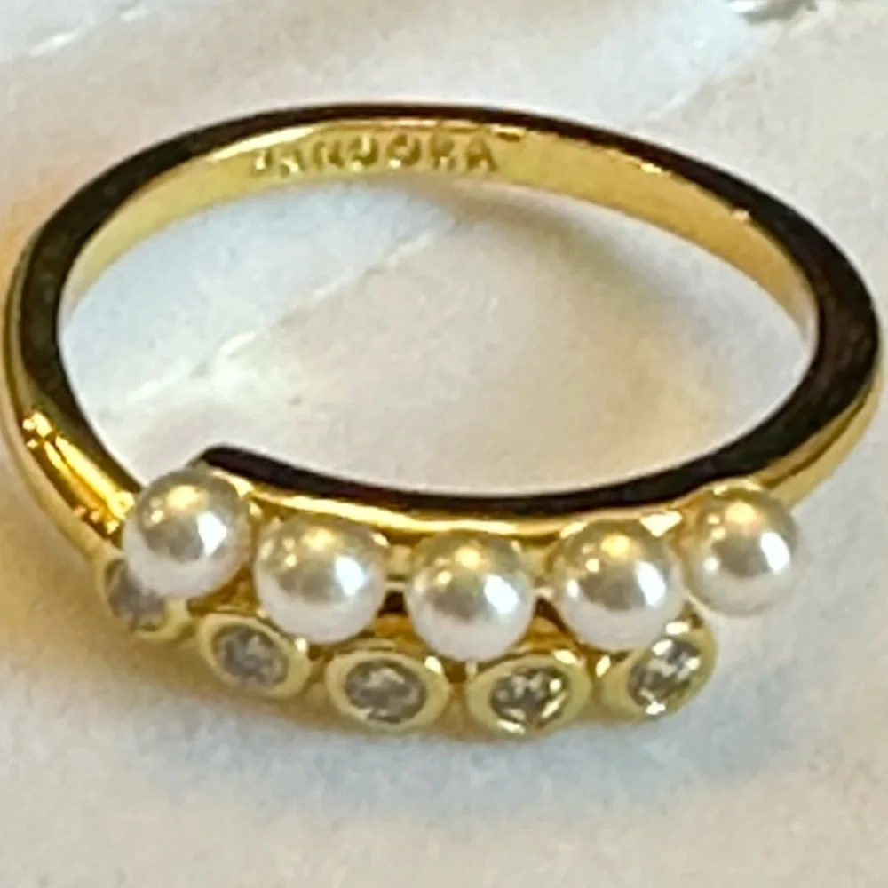 Pandora Treated Freshwater Cultured‎ Pearls & Stones Open Ring NEW
